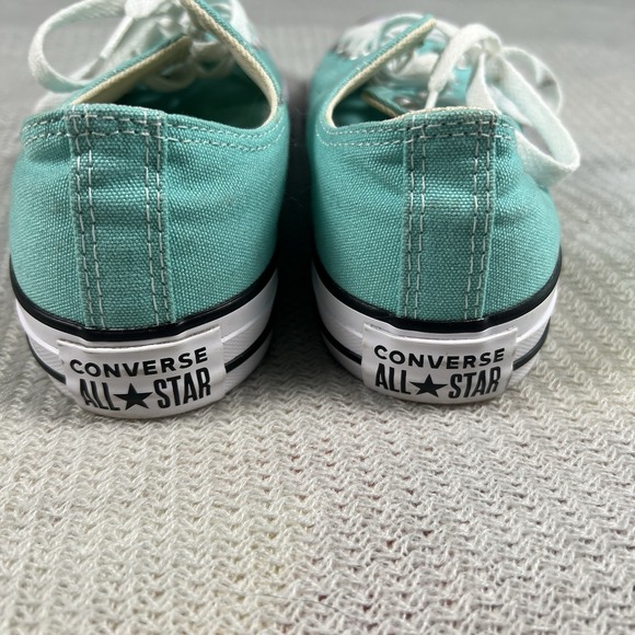 Converse Chuck Taylor All Star Low Top Sneakers Womens 7.5 Teal Turquoise Canvas - Picture 4 of 13
